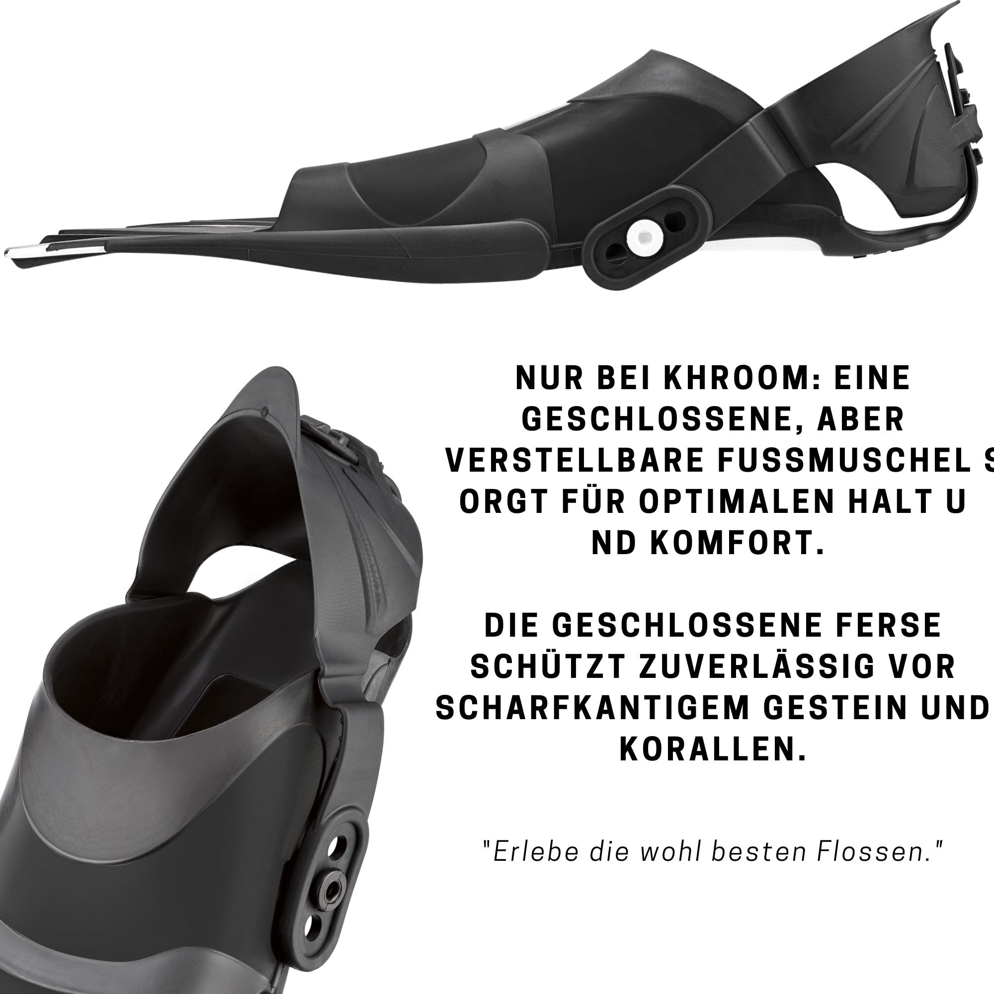 Flossen kurz Gr. 36-47 verstellbar | Made in Italy