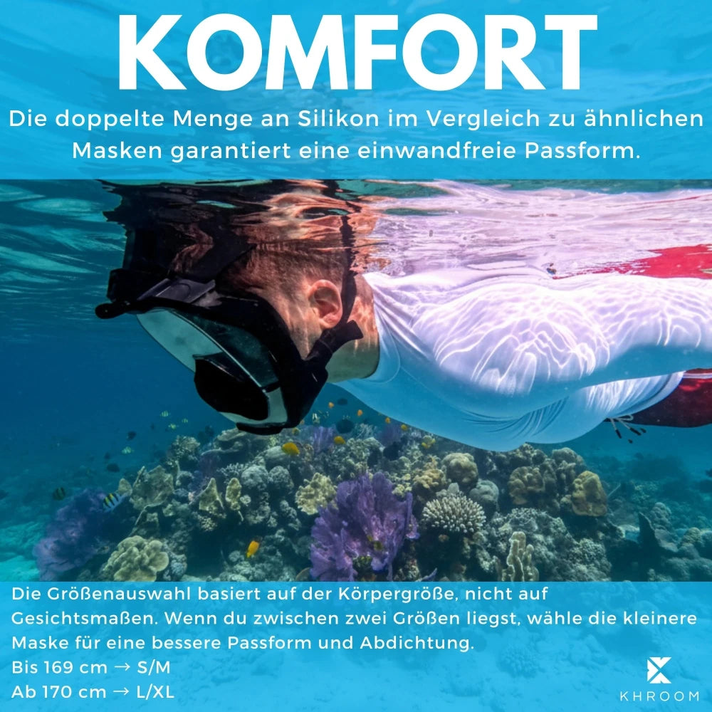 Khroom Seaview Pro Plus Schnorchelmaske Schnorcheln
