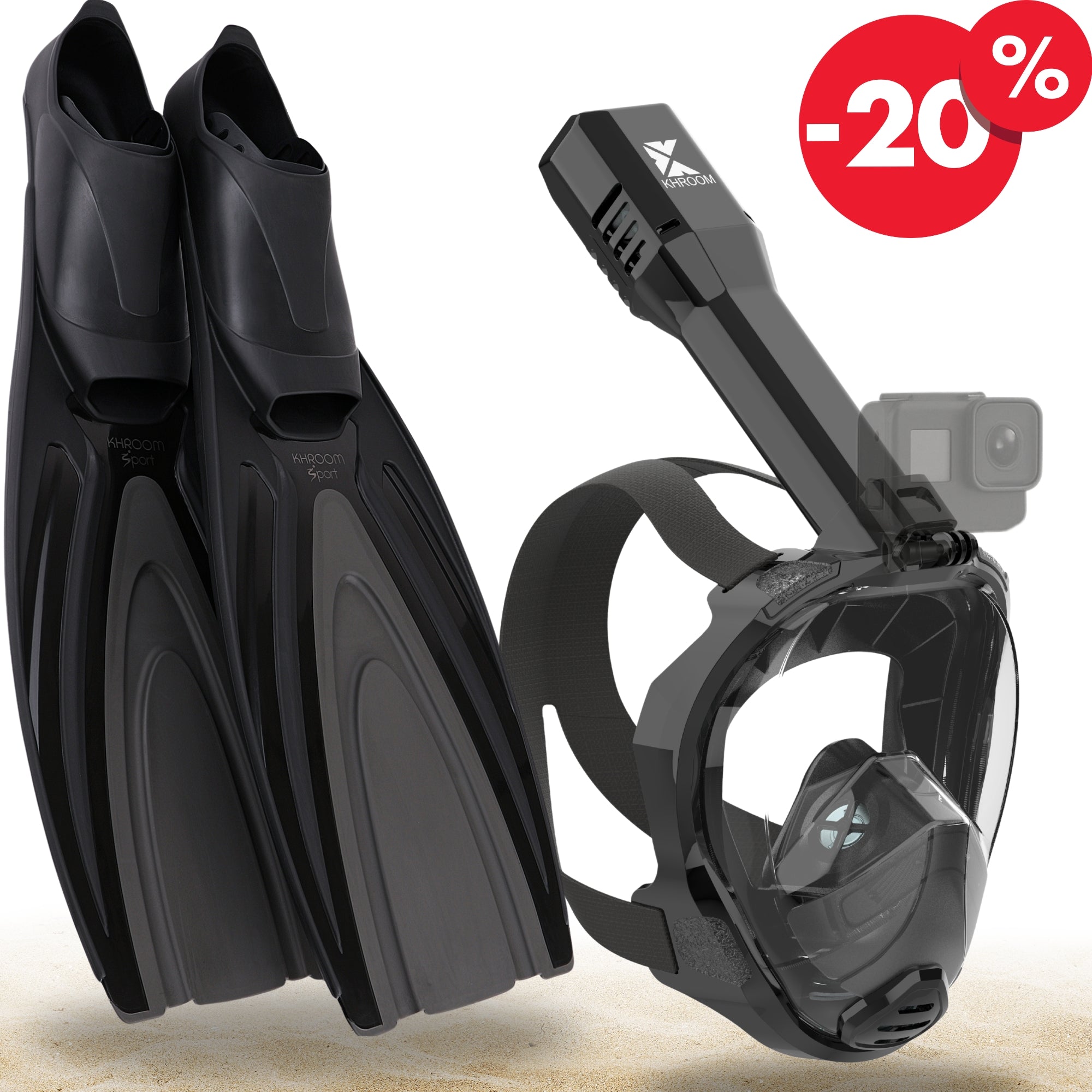 Schnorchel-Set: Seaview Pro & Langflossen