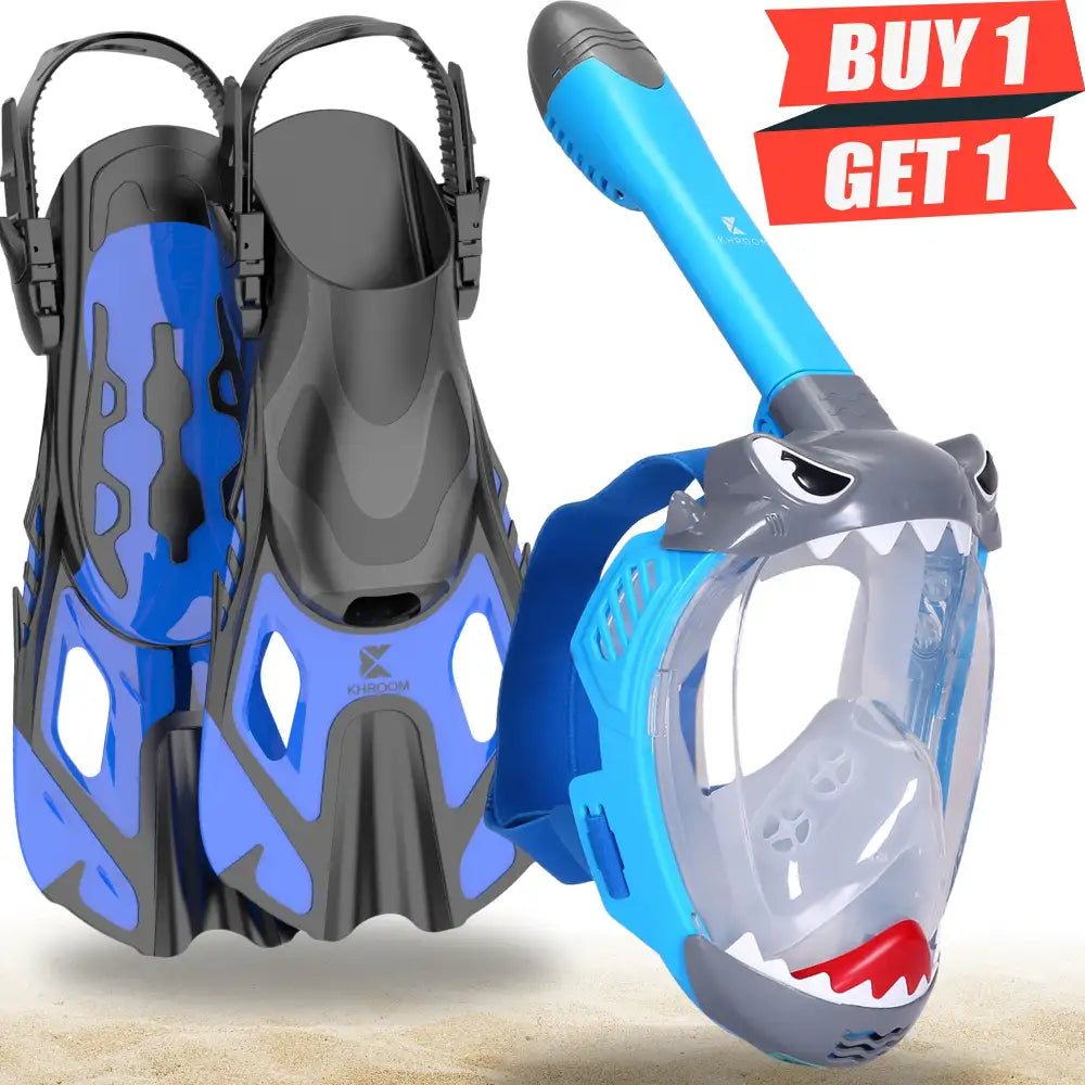 Kinder-Schnorchelmaske + Gratis Flossen – Exklusives Bundle