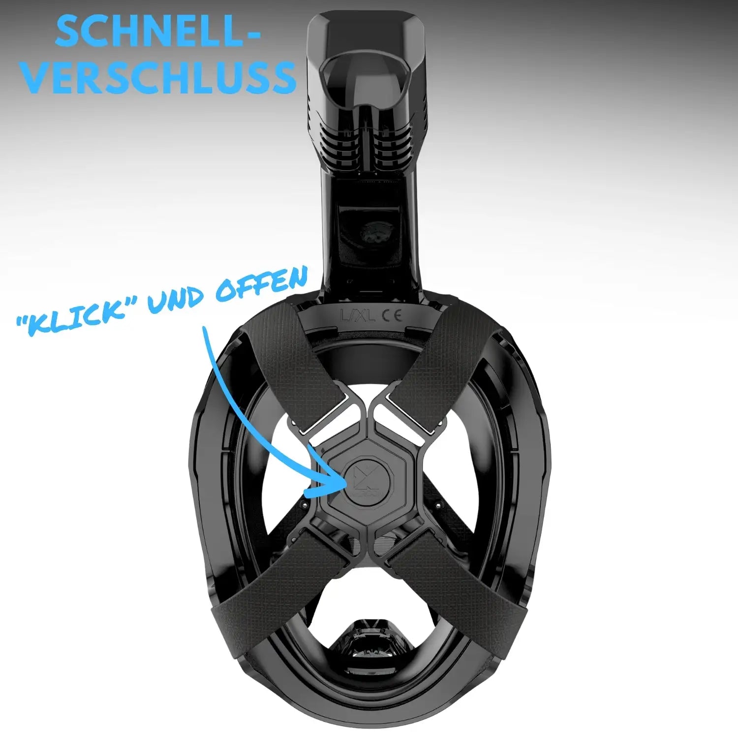 Seaview Pro Plus mit Nackenkissen - Schwarz