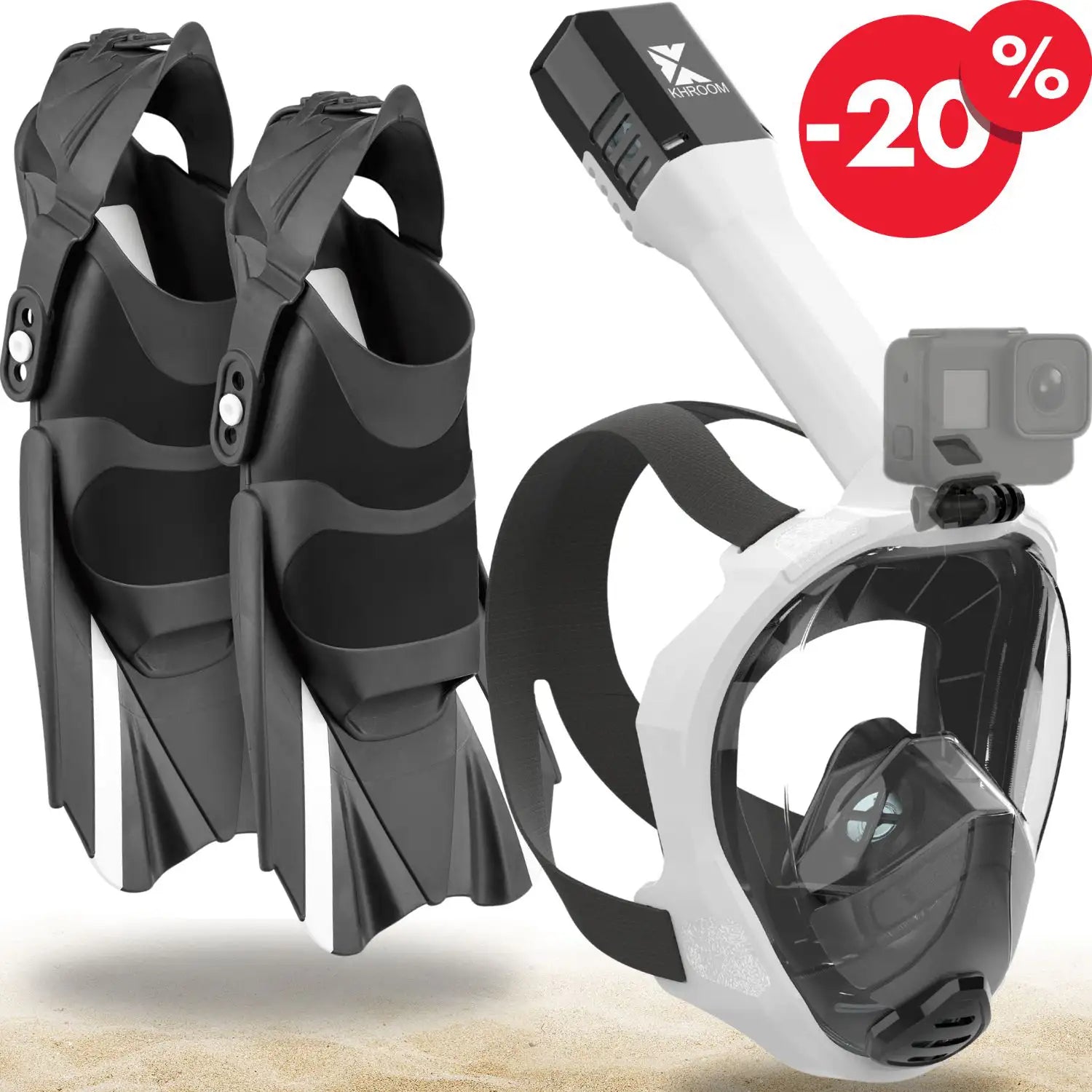 Seaview Pro + Case with fins – White