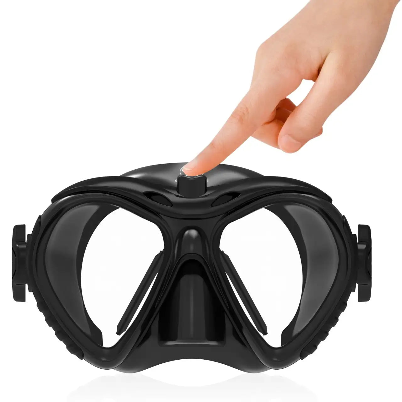 Diving goggles with wiper function