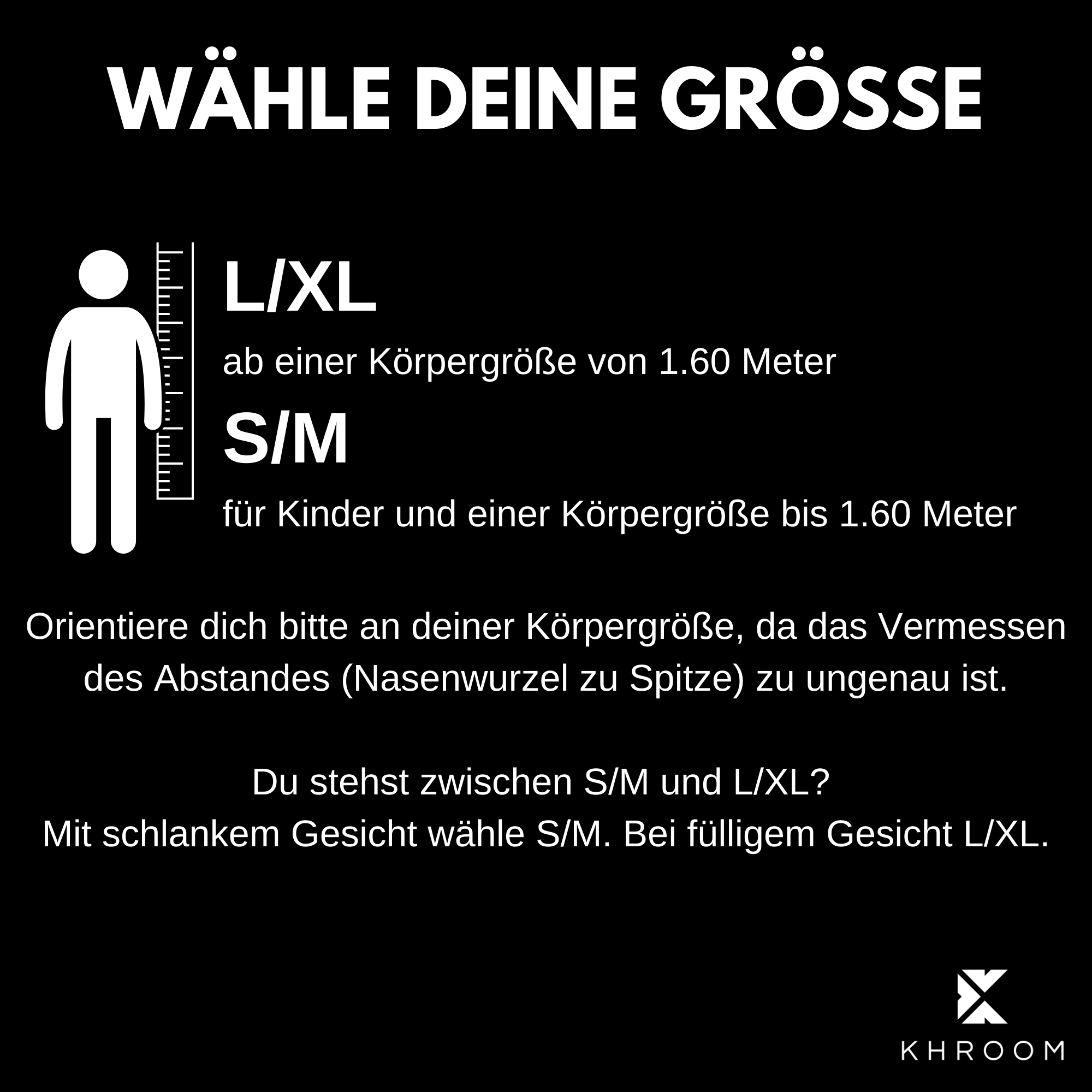 Groessentabelle Schnorchelmaske