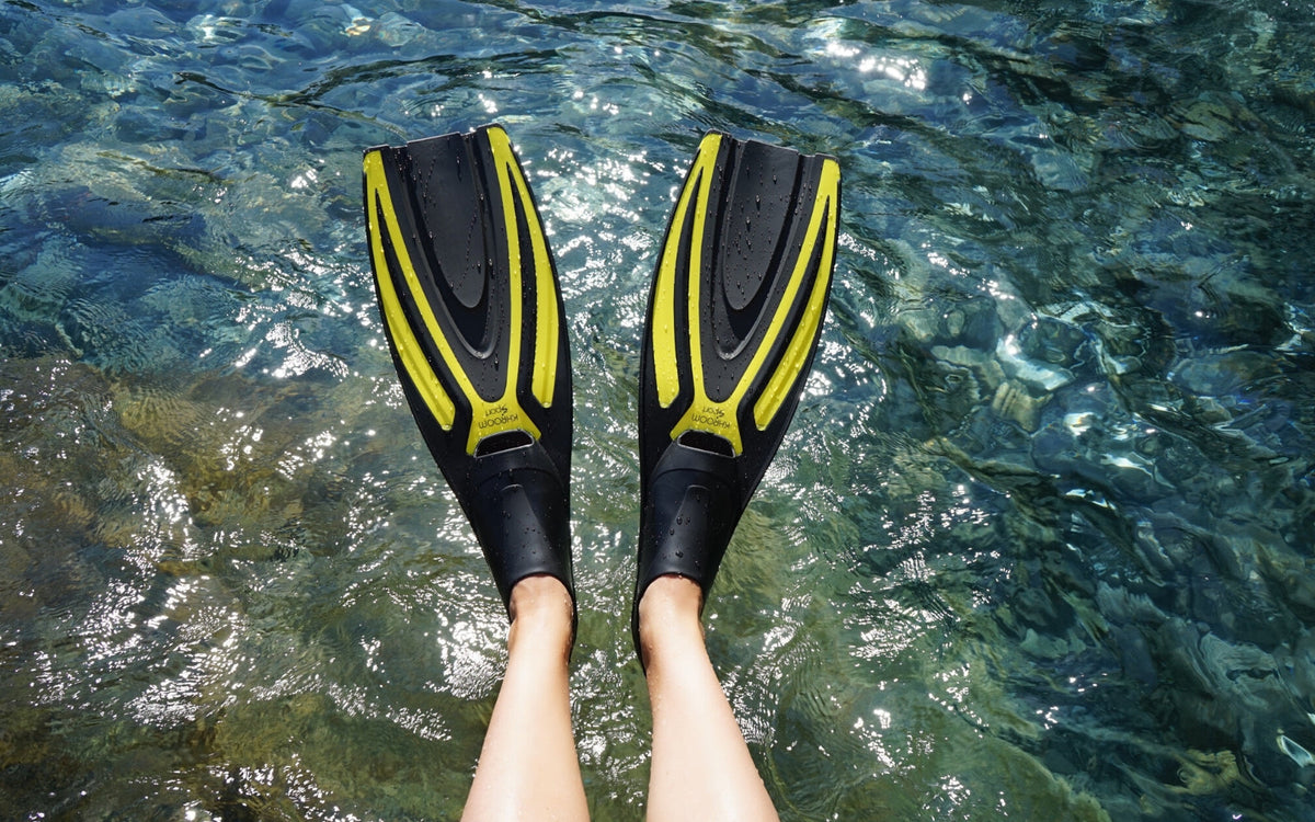 Palmes De Plongée Courtes Réglables Hikeen – Palmes Apnée Et Snorkeling Légères Avec Sac Filet, Adulte Et Jeune