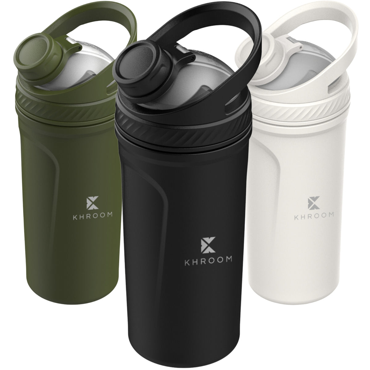 Khroom Protein Shaker aus Edelstahl mit Thermofunktion, 700ml, Fitness Eiweiß Shaker, (12h kalt/warm, spülmaschinenfest), Thermofunktion