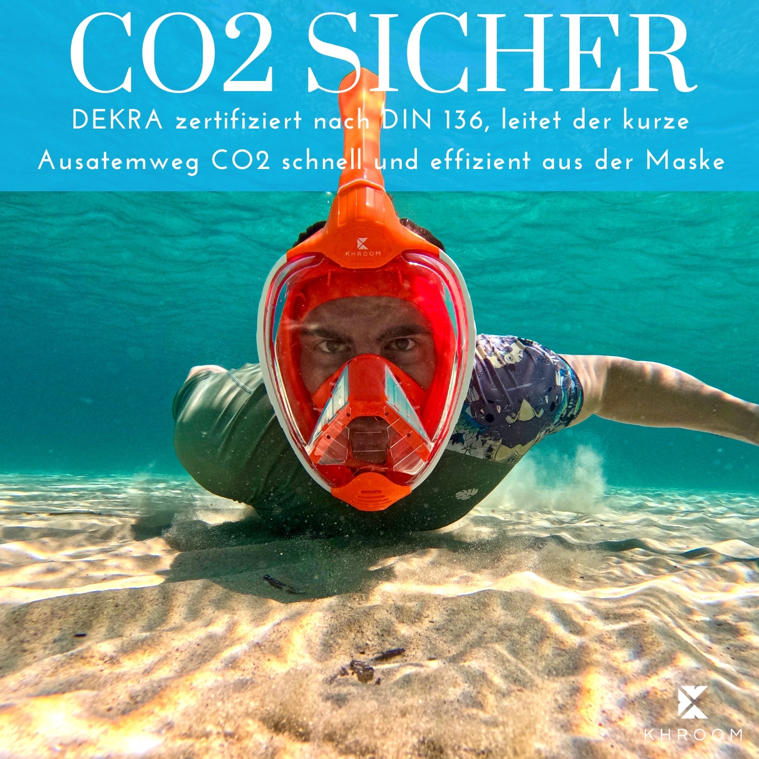 Maschera da Snorkeling Seaview X - Sicura per il CO2