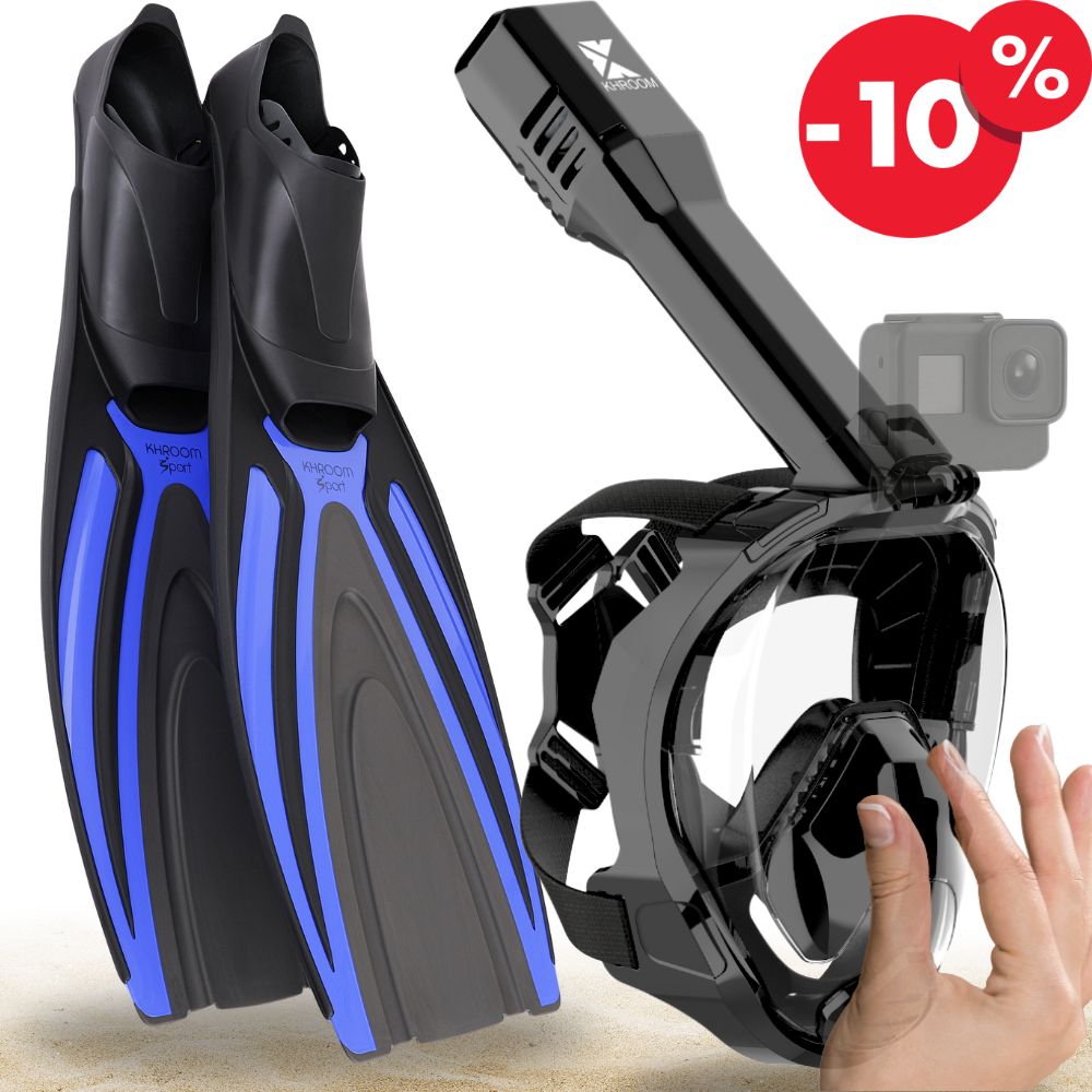 Schnorchel-Set: Seaview Pro Plus & Langflossen
