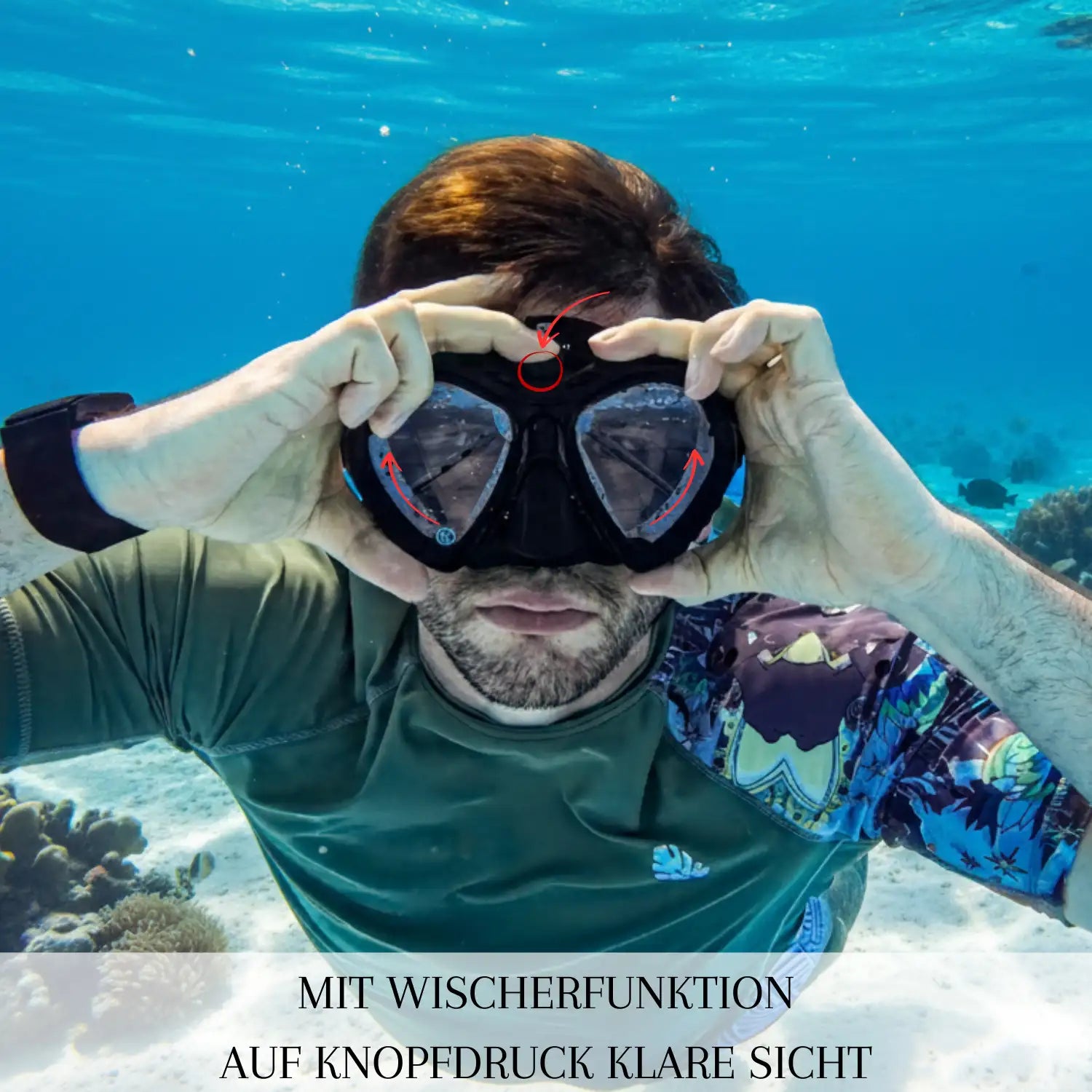 Taucherbrille mit Wischer-Funktion