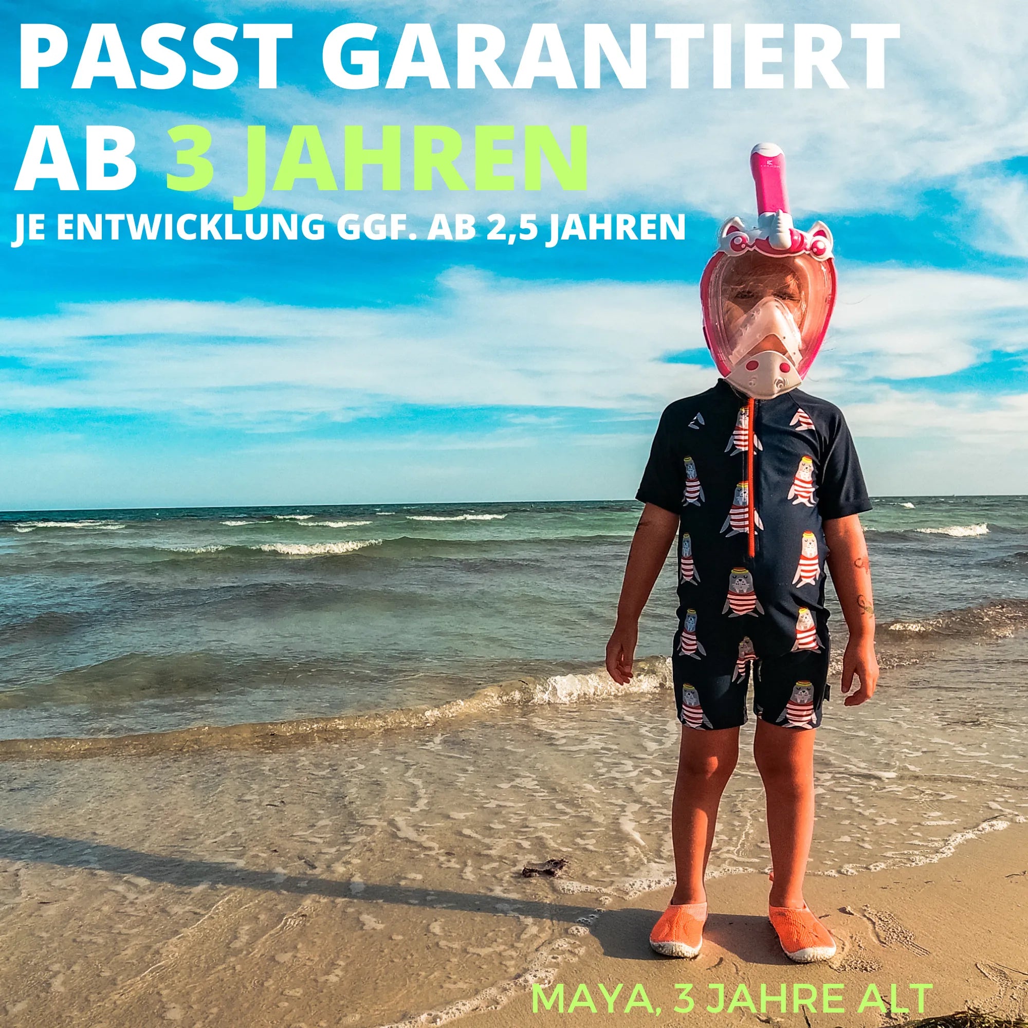 Kinder Schnorchelmaske Einhorn