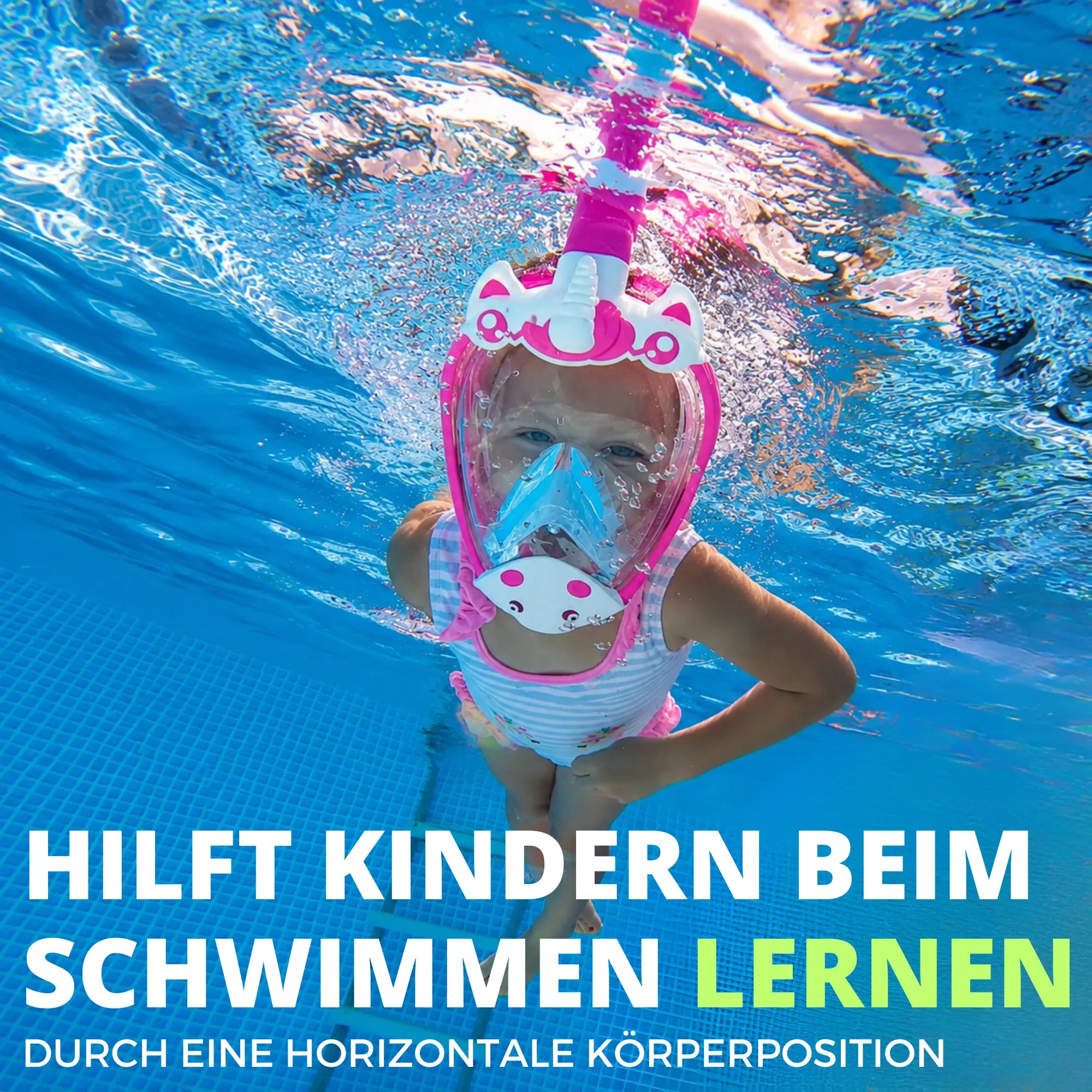 Kinder Schnorchelmaske Einhorn
