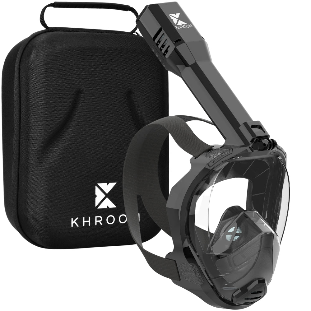 Schnorchelmaske von Khroom Seaview Pro Schwarz mit Case