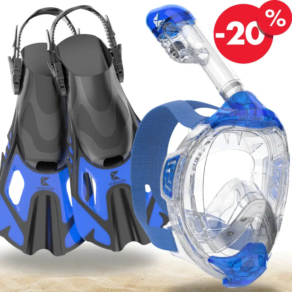 Seaview Y Schnorchelmaske Khroom Sparset Blau mit Flossen